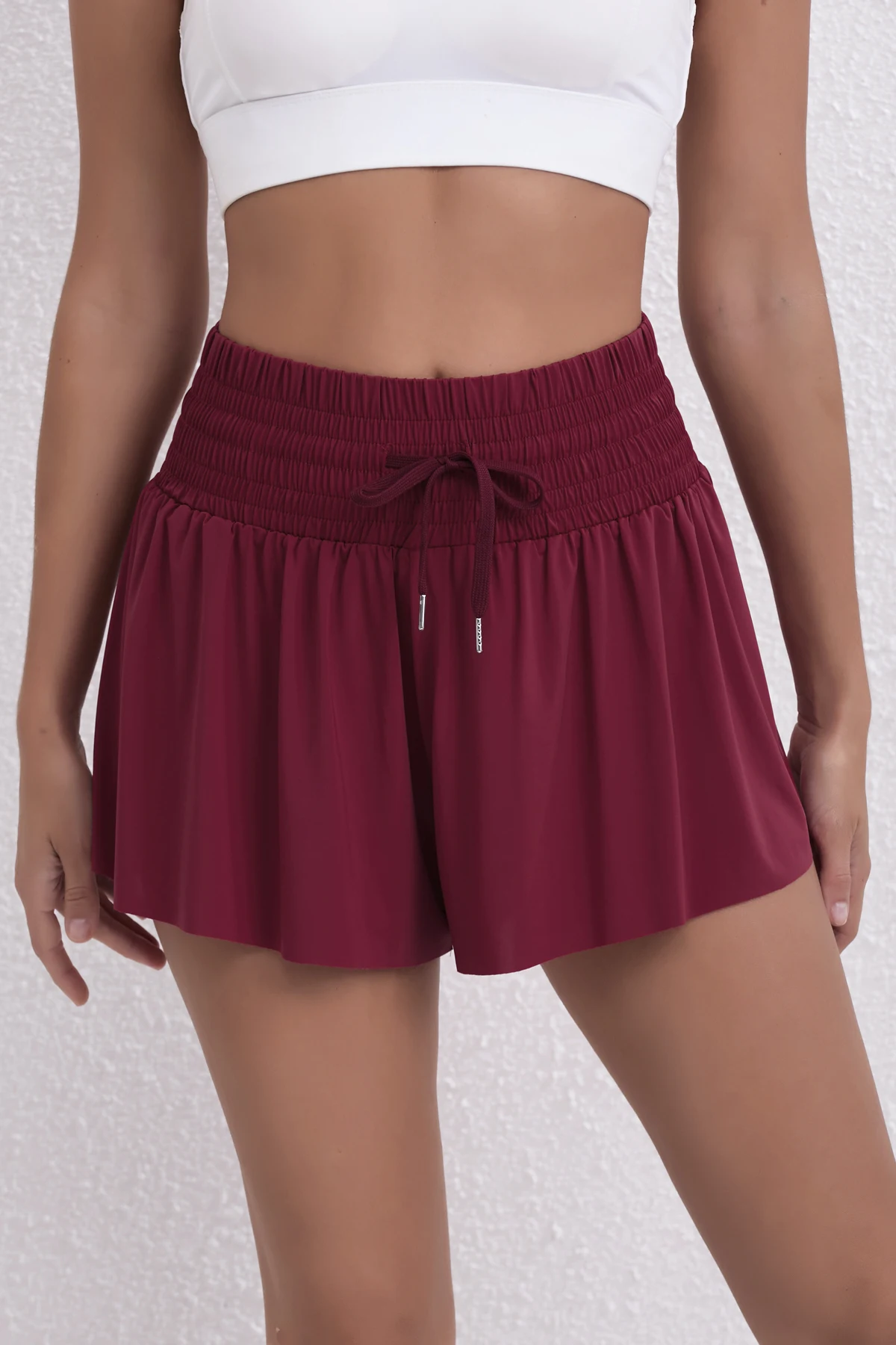 Lauf-, Tennis-, Pocket-Sportshorts, hochtaillierte Damen-Shorts, Anti-Exponierungs-Hosen – Detail 14