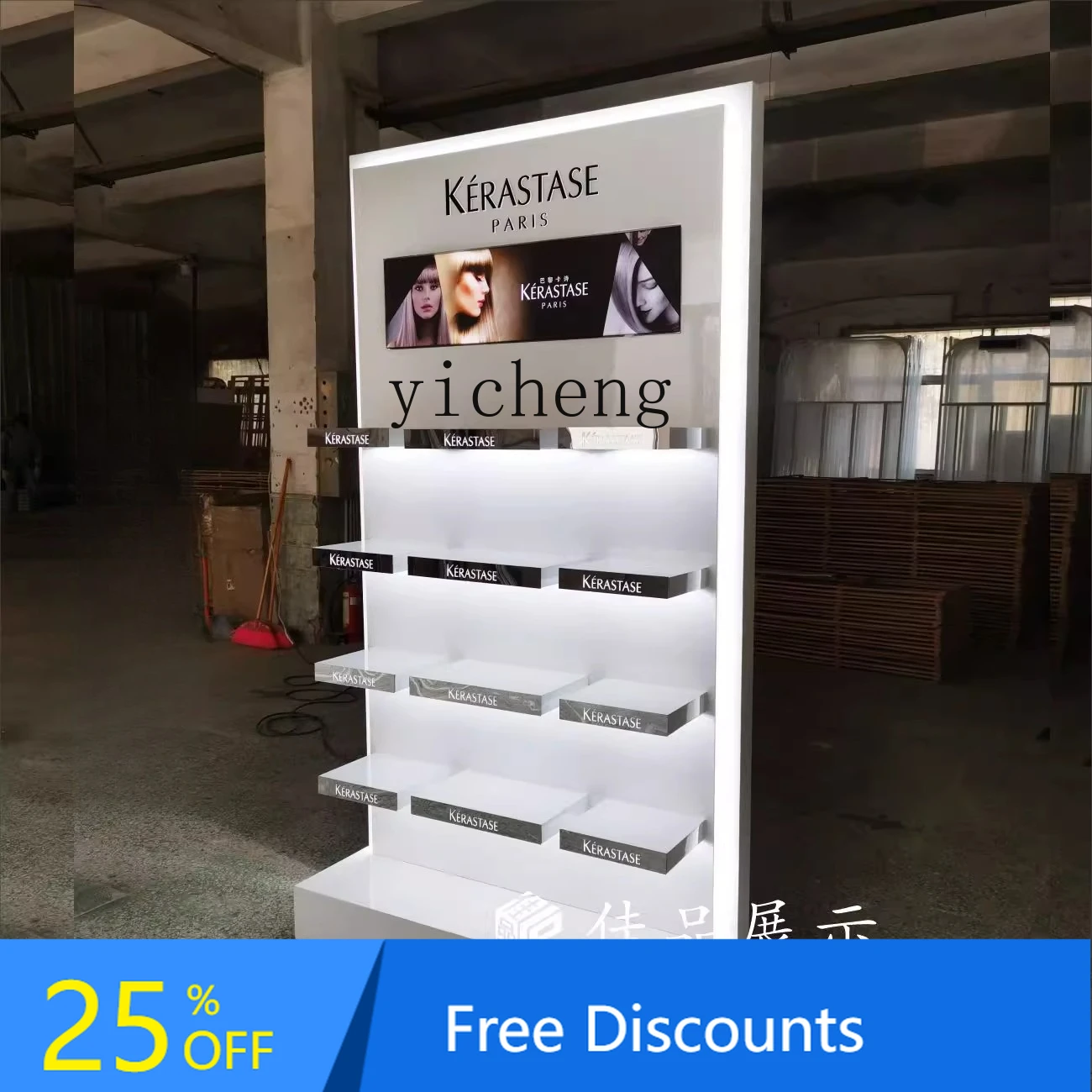 AA  new hairdresser cosmetics shelf beauty salon skin care product display cabinet