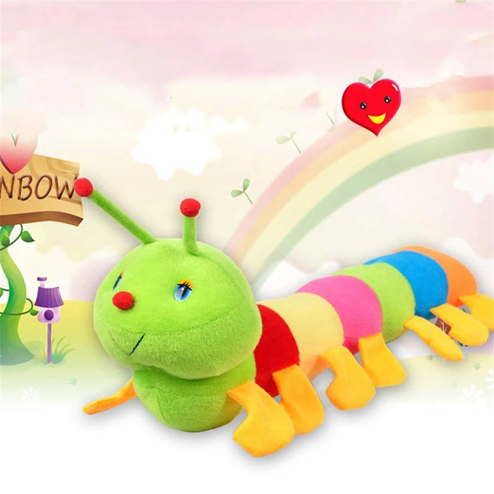 1 PC 50 CM Cute Caterpillar Big Insect Plush Toys Worm Stuffed Doll Soft Worm Pillow Educational Birthday Gift Sofa Cushion Gift