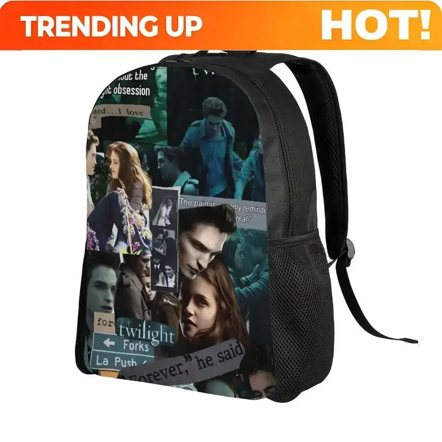 Custom Bag ZLIENSZUS Men's Twilight Zone Pattern Backpack - Simple Style Single Layer Design, Durable Material Suitable For Coll