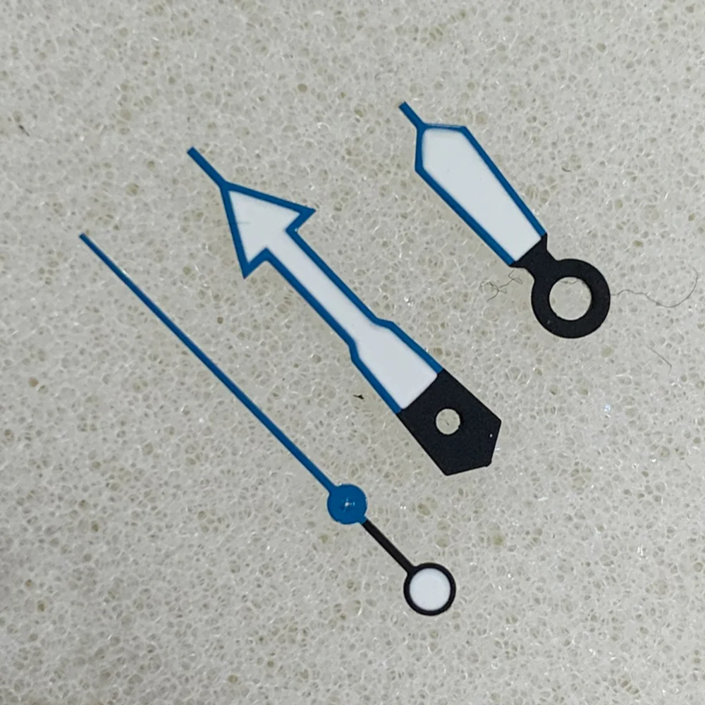 เข็มนาฬิกา Nh35ใหม่ด้านข้างที่มีสีสันสดใสเข็มนาฬิกาสีเขียวเรืองแสงสำหรับการเคลื่อนไหวแบบ NH35/36/4R ญี่ปุ่น