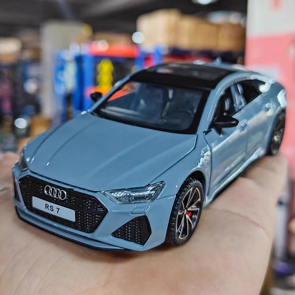 

Масштаб 1:32, RS7 A8, литые под давлением модели из сплава, игрушки, автомобили, колеса, подсветка, музыка, 6 дверей, открытая миниатюрная техника, подарки для детей и взрослых