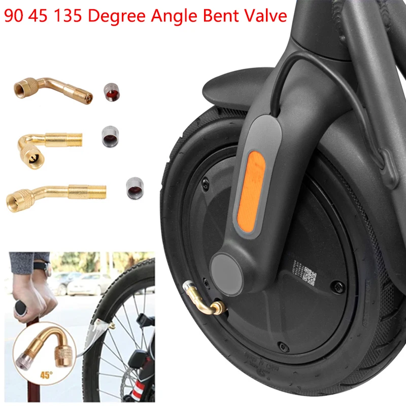 1Pcs Motorcycle 45 90 135 Degree Angle Bent Valve Adaptor Tyre Tube Valve Extension Adapter for Truck Car Moto Bike