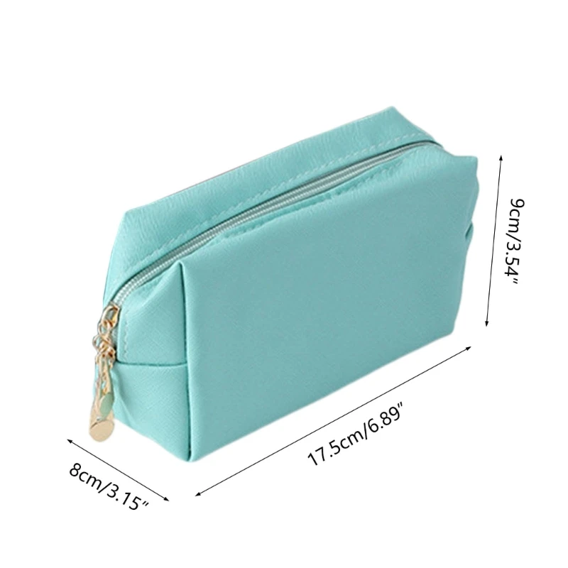 PU 필통 더블 지퍼 펜 케이스 PU 필통, 화장품 정리함