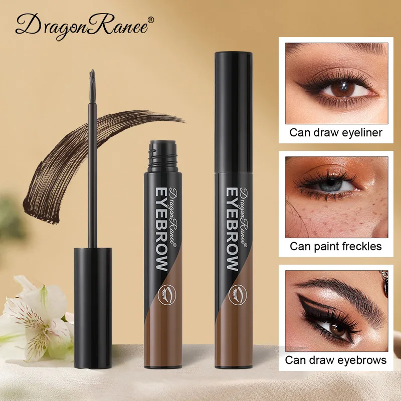 Waterproof Peel-off Eyebrow Gel Black Brown Tint Makeup Lasting Eye Brow Enhancers Liquid Gel Tear Wear Easy Natural Brow Tattoo