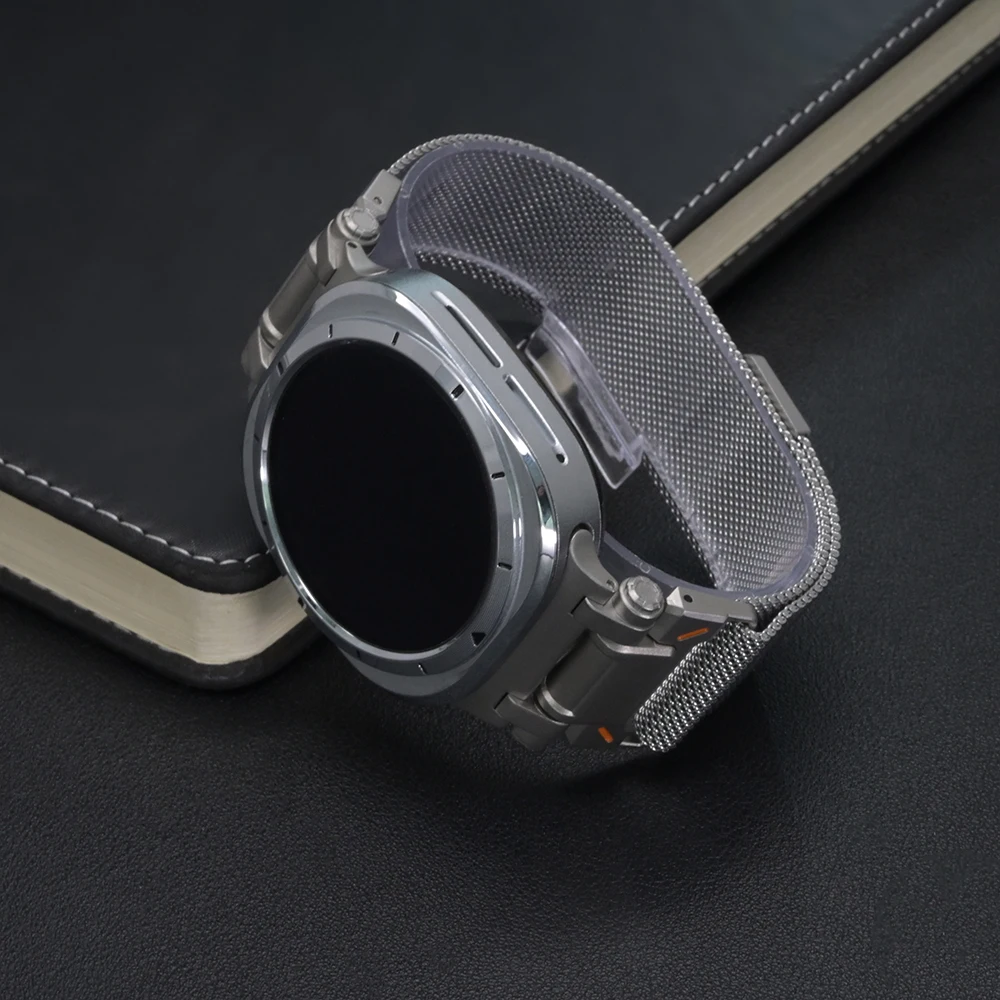 سوار ميلانو مغناطيسي فاخر لساعة سامسونج جالاكسي الترا 7 47 ملم لساعة سامسونج جالاكسي الترا 47 ملم حزام الأعمال