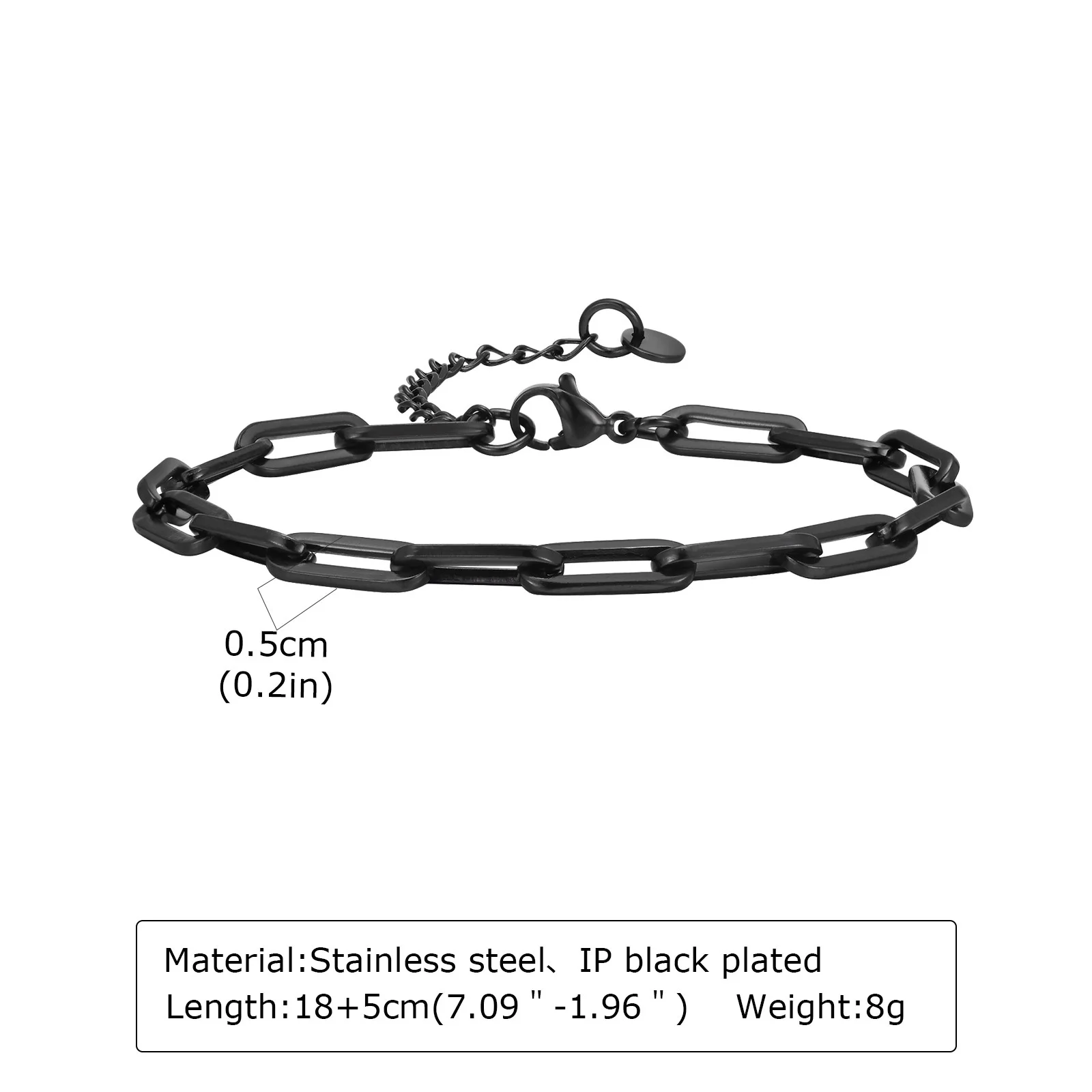 Vnox schwarzes Edelstahlarmband für Herren, Punk-Armband mit gemischten Kettengliedern, verstellbares Pulseira-Armband für Herren, Hip-Hop-Schmuck, Geschenk