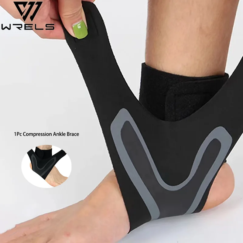 1Pc Adjustable Ankle Brace Compression Elastic Hiking Ankle Brace Anti Sprain Breathable Basketball Running Ankle Braces