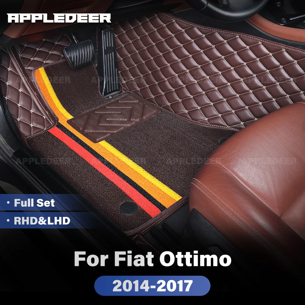 

Для Fiat Ottimo 2014-2017 двухслойные автомобильные коврики на заказ, автомобильный ковер, аксессуары для интерьера
