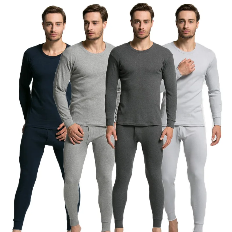 High Quality Winter Home Clothes Thermal Sleep Pyjamas Long Sleeve Suit Men Sleepwear