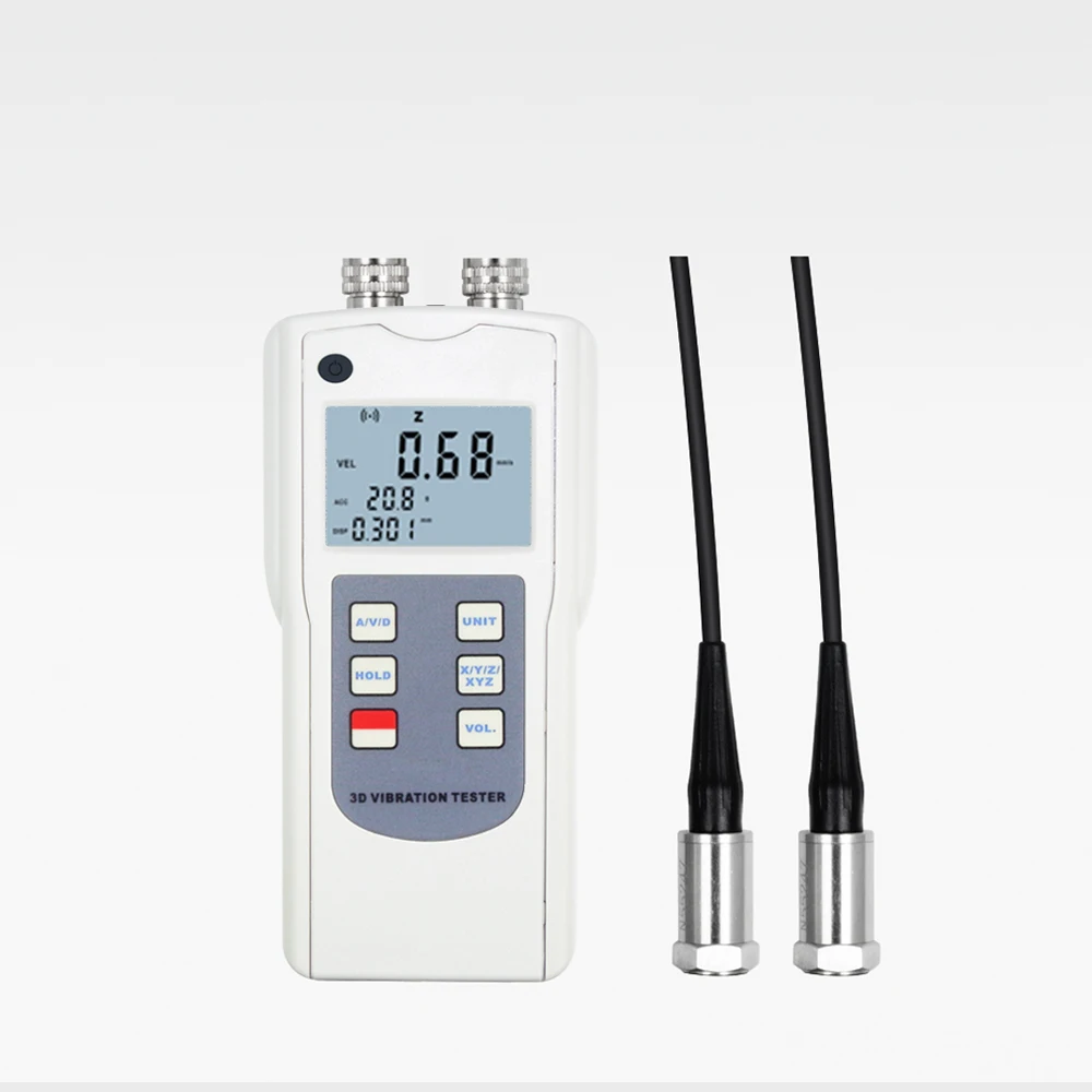 Vibration Tester AV-160D-2 10-10KHz Mechanical Failure Vibration Analyzer Measures Displacement, Velocity and Acceleration