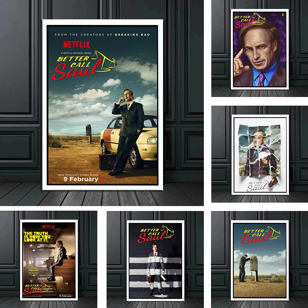 Better Call Saul TV Show Poster Jimmy McGill Saul Goodman Canvas Painting HD Print Wall Posters Bedroom Bar Cafe Home Decoration