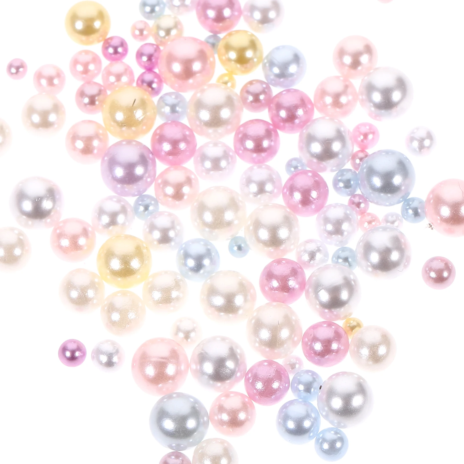 

2 Bags porous Imitation Pearl Beads Makeup Brush Holder Vase Makeup Brush Holder Filler Craft Accessories Artificial Pearls