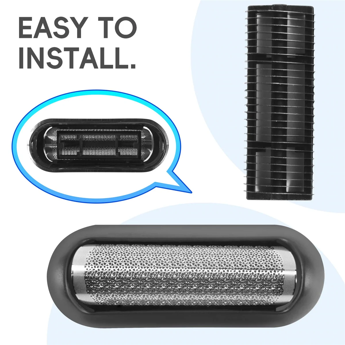 Adecuado para Afeitadora eléctrica alternativa BRAUN 11B, conjunto de cabezal cortador de malla, accesorios Omentum