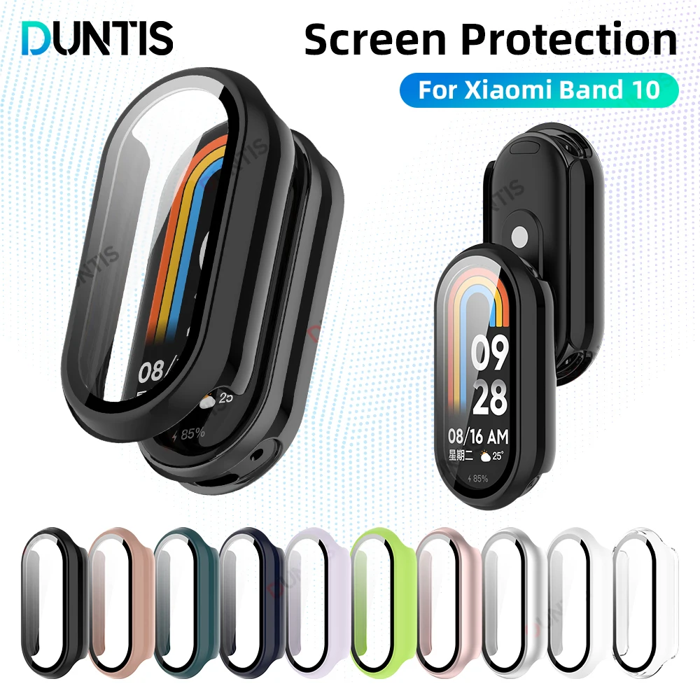 

Case+Glass for Xiaomi Mi Band 10 Screen protector All Around Coverage Protective Bumper Case Cover Anti-scratch Accessories