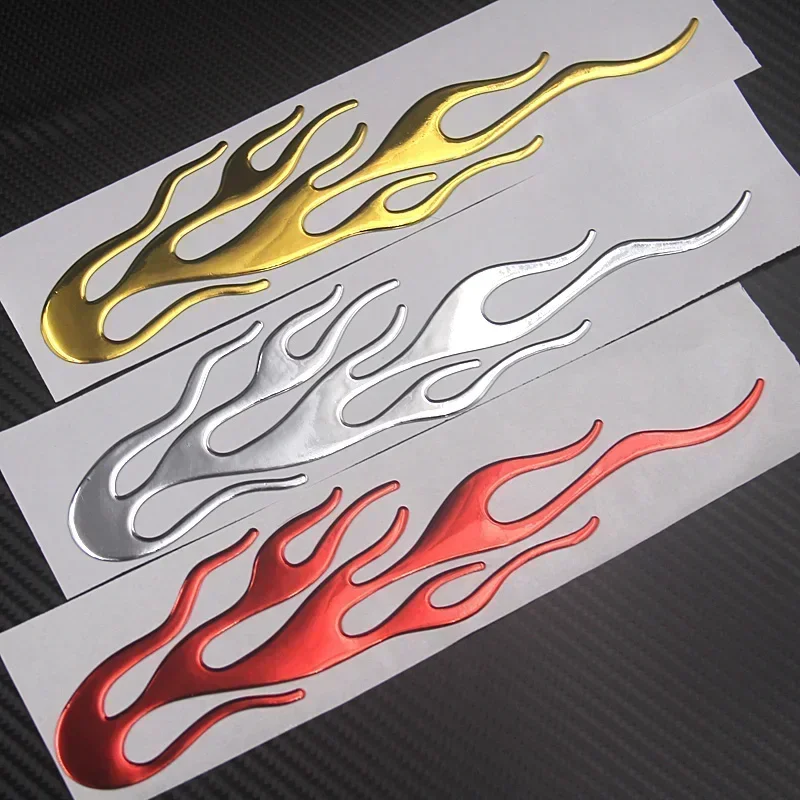 3D Wind tail Motorcycle Magic flame Sticker Decal Emblem Label Badge Decor Decorative gold Silver Red