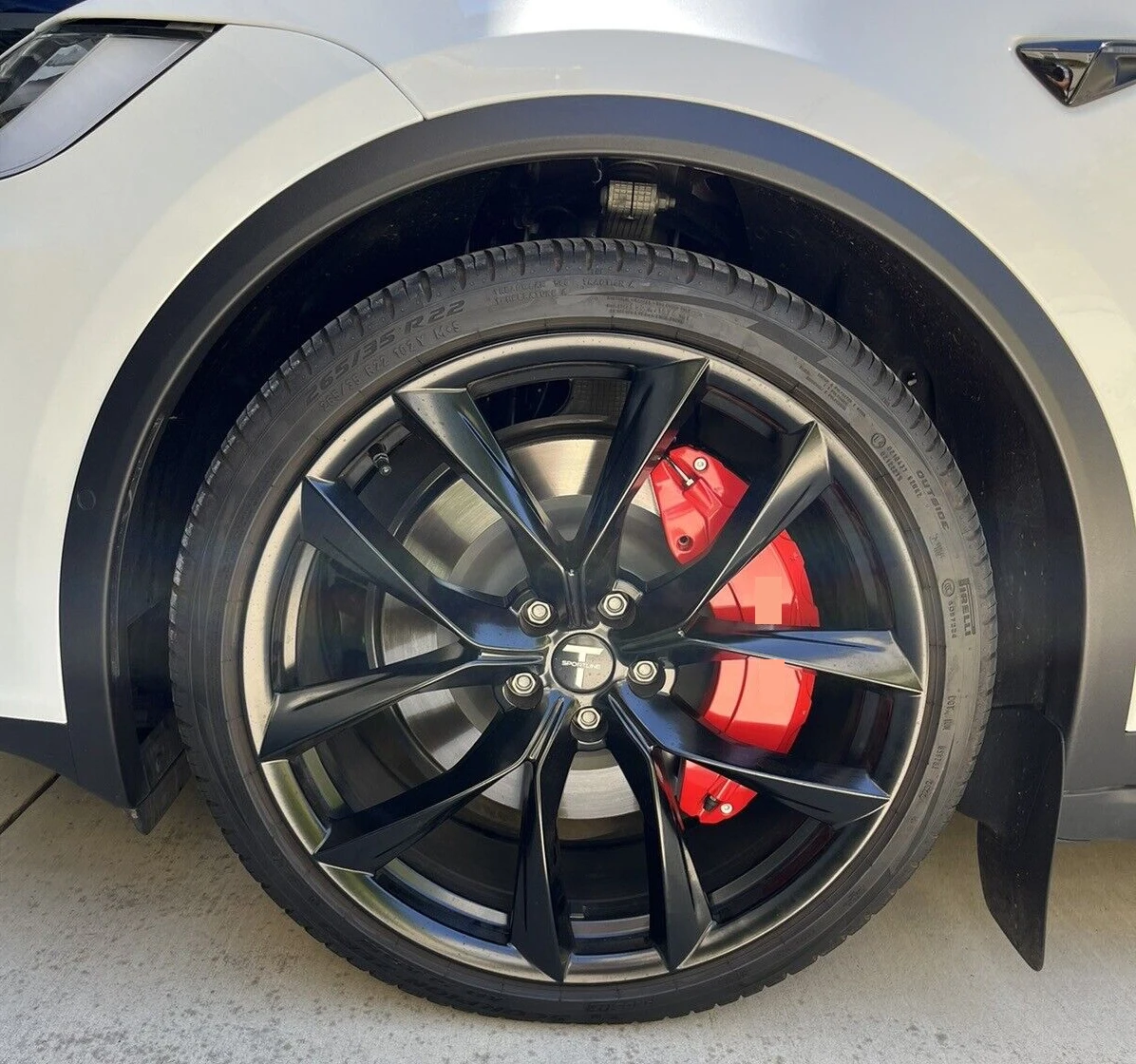 Tesla Model X 용 Tesla Model S와 호환되는 브레이크 캘리퍼스 커버 2019 2020 2021 2022 2023 2024 2025 액세서리 4 개 세트 썸네일 6