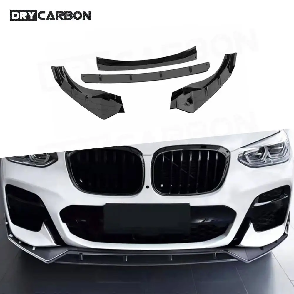 

Car Gloss Black Front Bumper Lip for BMW X3 G01 X4 G02 M Sport 2019 2020 2021 Front Chin Lip Bumper Body Kits Accessories