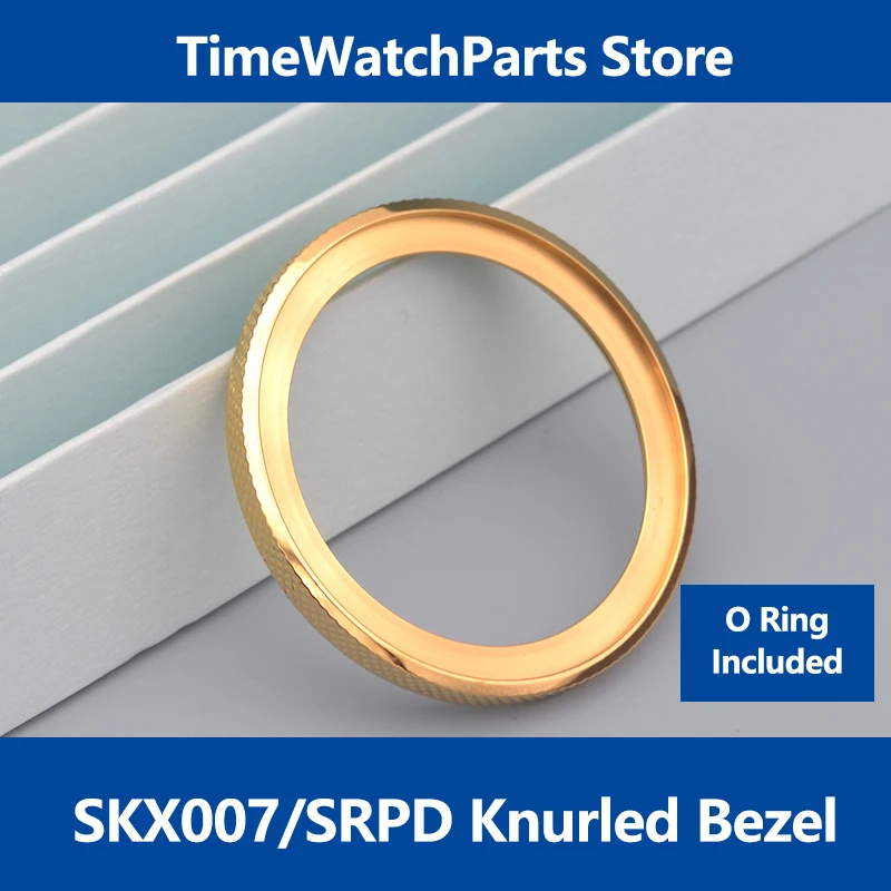 Seiko Watch Mod Stainless Steel Knurled Bezel Ring For SKX007 SRPD Seiko Watch Case 41mm Rotating Bezel Dive Watch Replace Parts