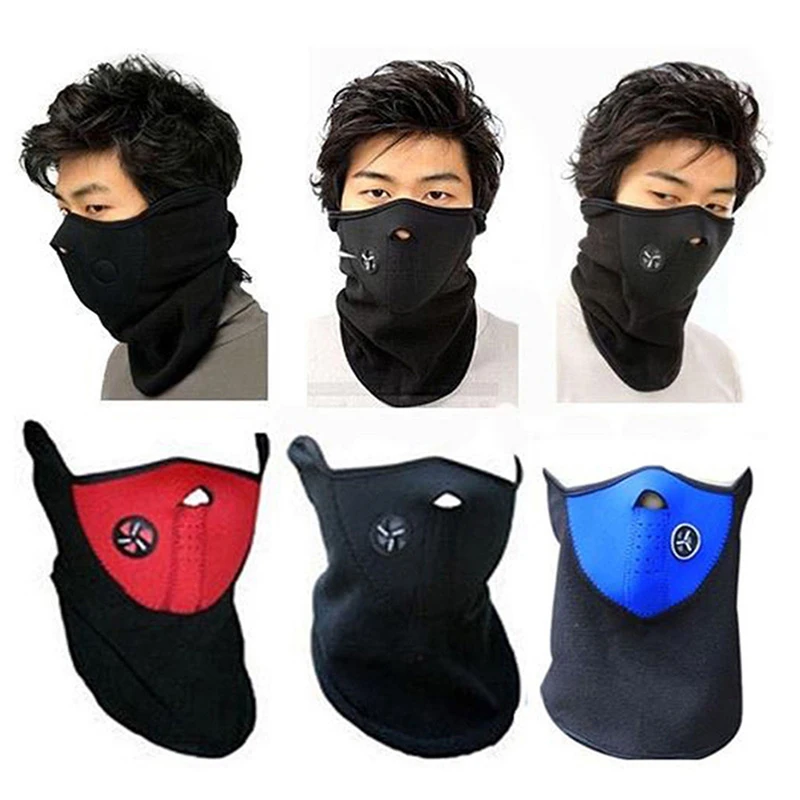 Windproof Bike Bicycle Cycling Mask Ski Snowboard Outdoor Masks Dust Neoprene Neck Warm Half Face Mask Winter Sport Mask