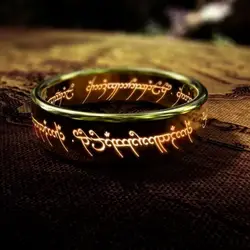 Lord of The Finger Rings Magic Ring High-end Titanium Steel Metal Never Fade Jewelry 3D Stainless Steel Senior Exquisite elvish