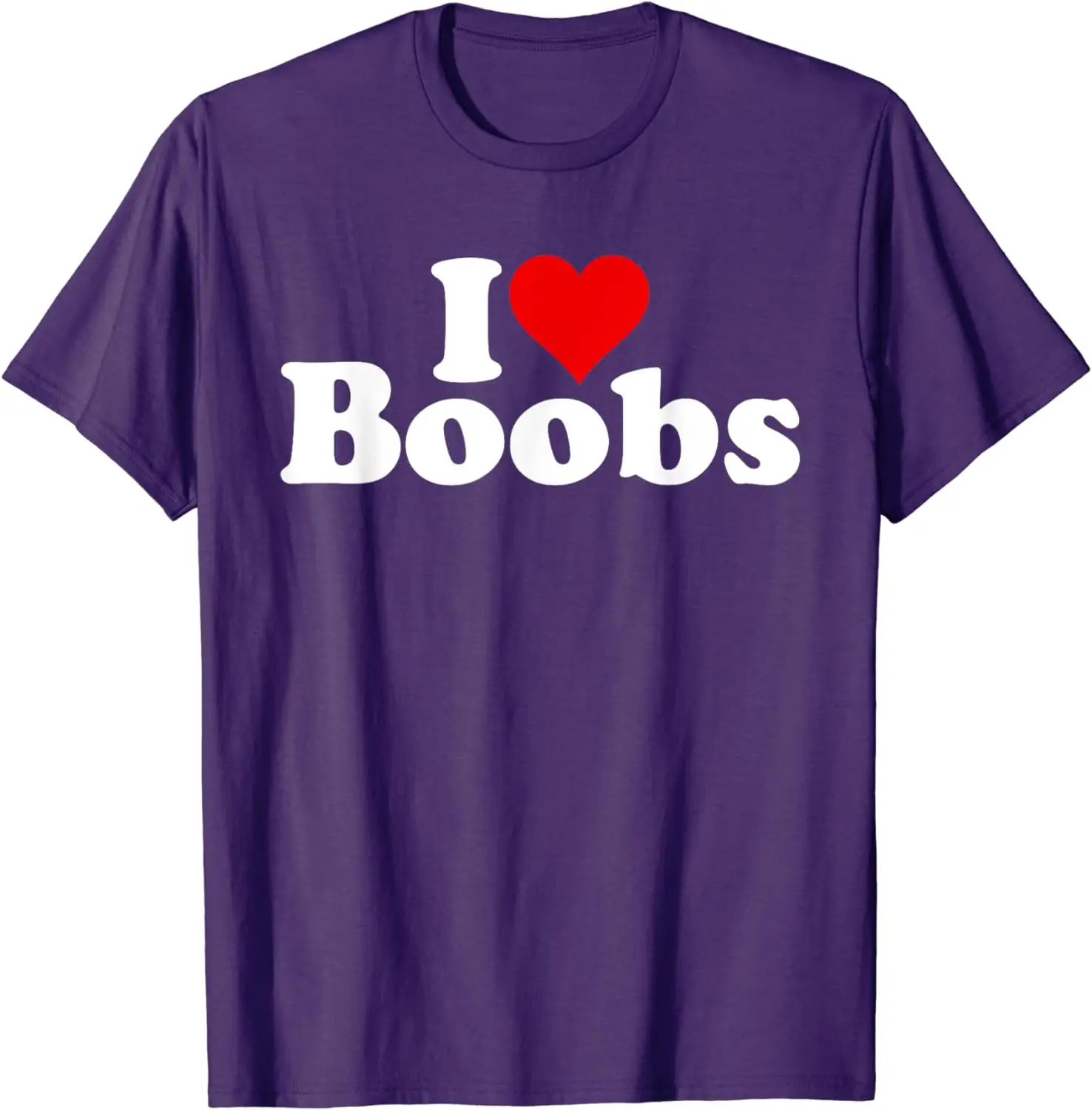 

Funny New Arrival 2024 Print I LOVE HEART BOOBS BOOBIES T-Shirt for Unisex