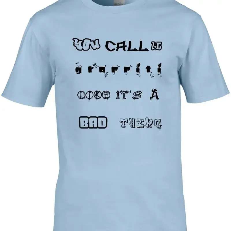 Graffiti Mens T Shirt Art Writer Artist Paint Painter Spray Funny Joke Banksy