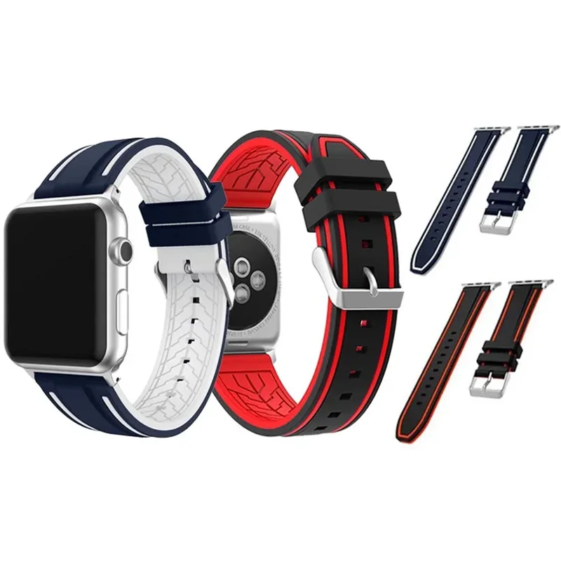 Силиконовая петля для Apple Watch Band 45 мм 41 44 40 49 38 46 42 мм Браслет Correa iWatch Series 10 9 8 SE 7 6 5 4 3 ultra2 Ремешок