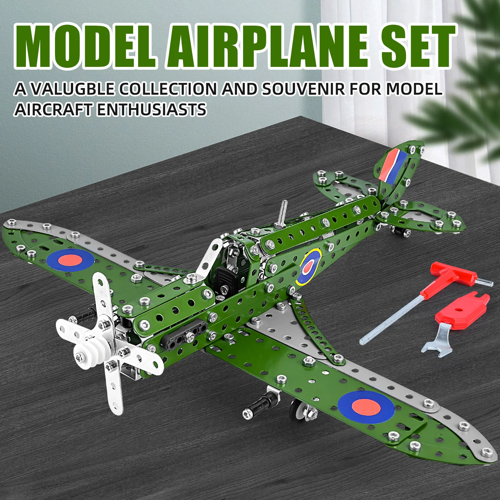 Metal model Military Aircraft Set Screw Nut Assembly Toy 3D Alloy  Assembly Models Toys For Boys Gifts Intelligence Toys