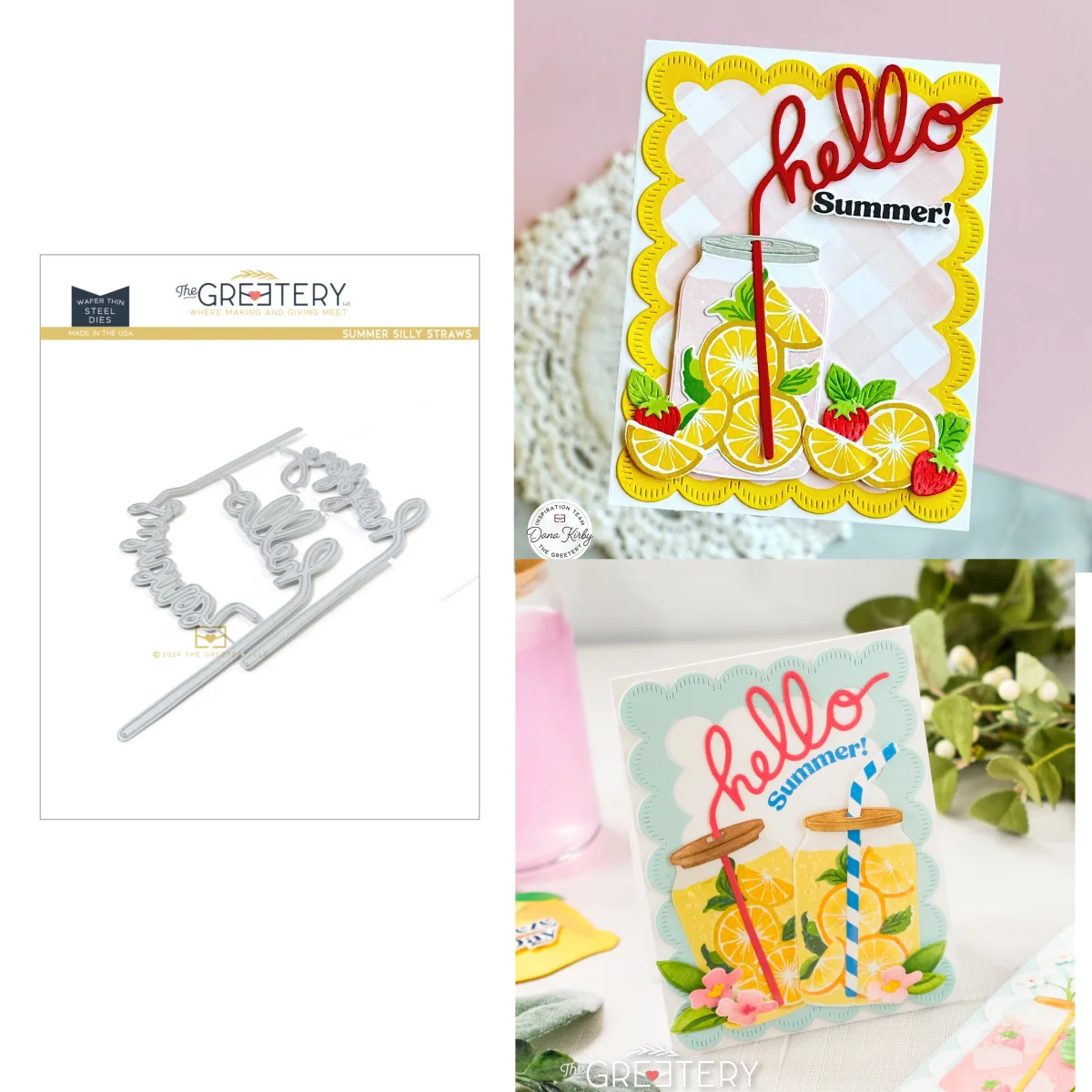 Summer Silly Straws Metal Cutting Dies for DIY Making Card Scrapbook Embossed Paper Album Craft Supplies Template Decoration