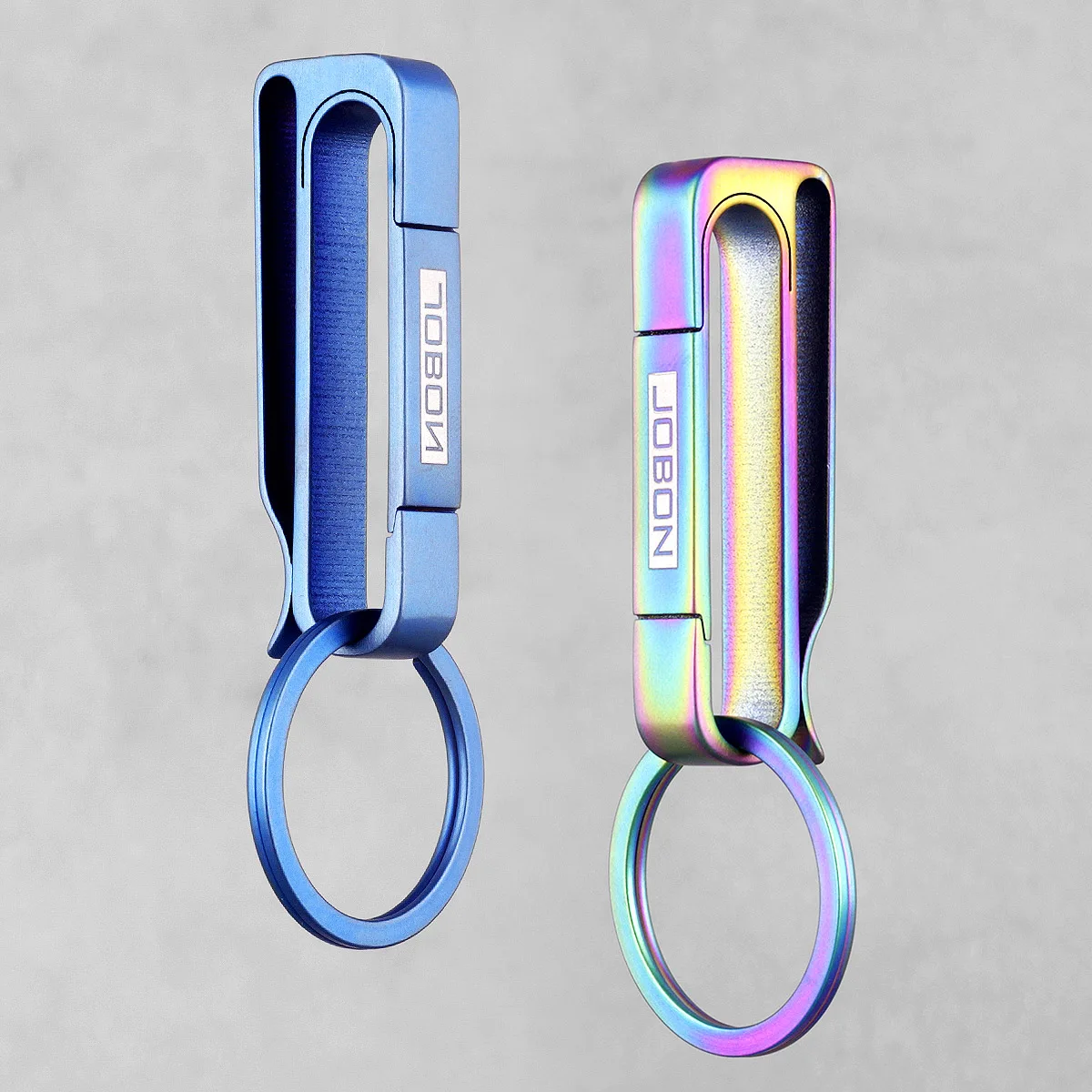 Titanium Colorful Keychain Car Belt Clip Key Chain Waist Hanging Buckle Carbine Lightweight EDC Key Holder for Father's Day Gift