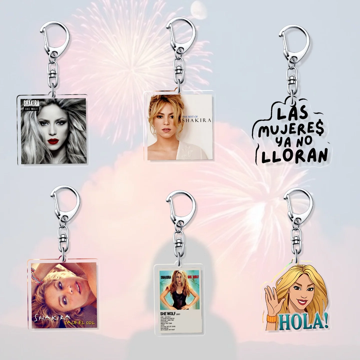 Shakira Dai Dai Latin Dance Diva Acrylic Keychain Cute Bag Charm Daily Decor Gift Dance Star Bag Accessory Ornament Music Iconic