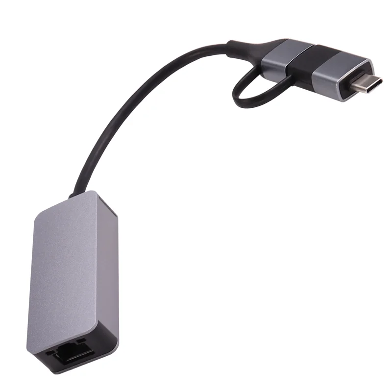 

2,5G Ethernet-адаптер Type-C USB 3.0 к RJ45 LAN 2500 Мбит/с Сетевая карта 2,5-гигабитный преобразователь для ноутбуков NAS