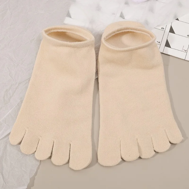 Summer Breathable Invisible Boat Socks Women Girl Solid Color Cotton Split Toe Socks Comfortable Versatile Sock Simple Accessory