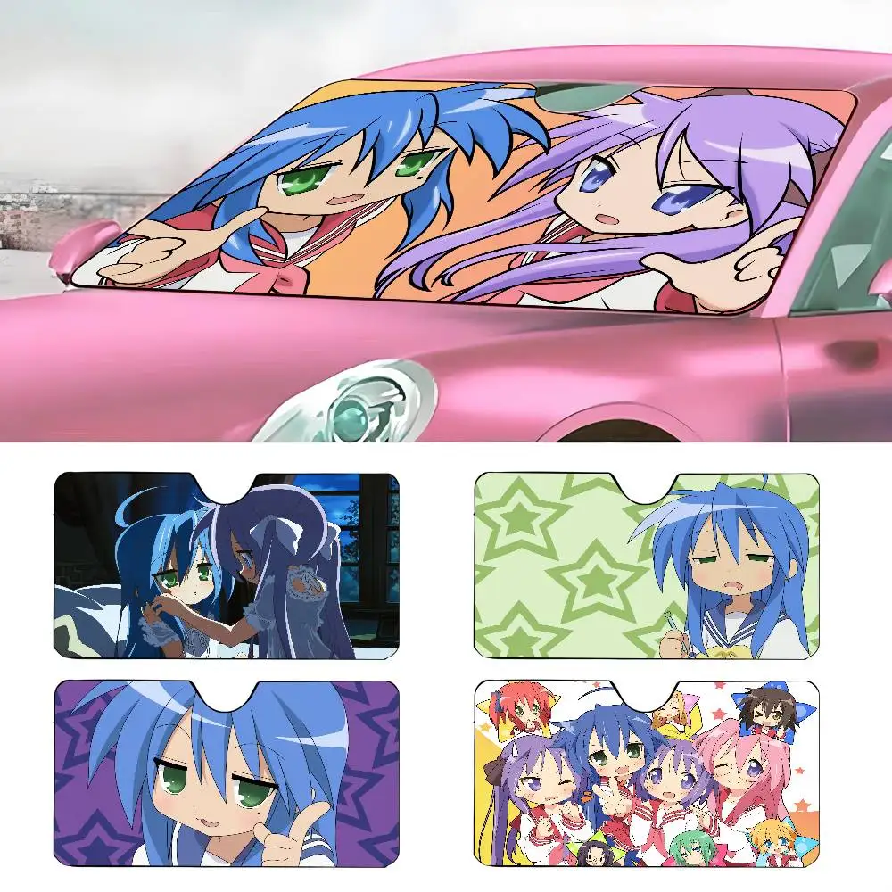 

ANIME Lucky Star автомобильный солнцезащитный козырек зонтик для лобового стекла автомобиля солнцезащитный козырек с защитой от ультрафиолета и внутренний охладитель