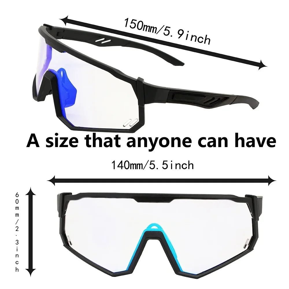 Photochrome Radfahren Brille Männer Mountainbike Sonnenbrille Frauen Klar MTB Sport Brille Fahrrad Triathlon Laufen Baseball