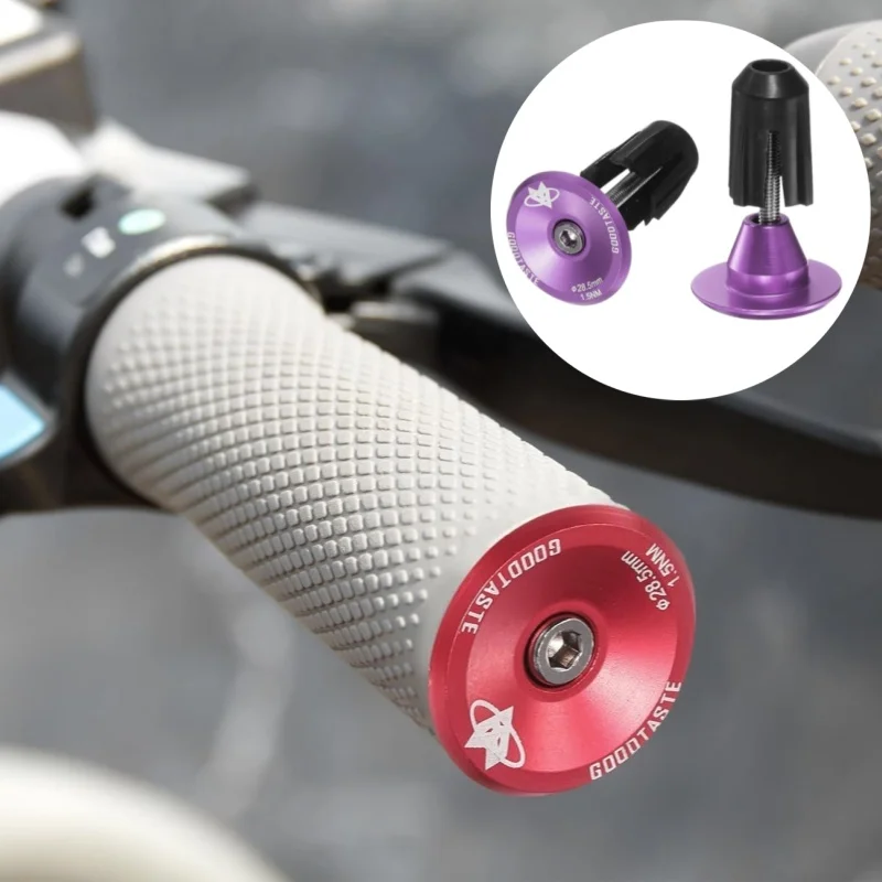 

MTB Road Bike Handlebar End Plugs 2Pcs Aluminum Alloy Lockable Handle Bar End Caps Cover For Mountain Bicycle Accessories