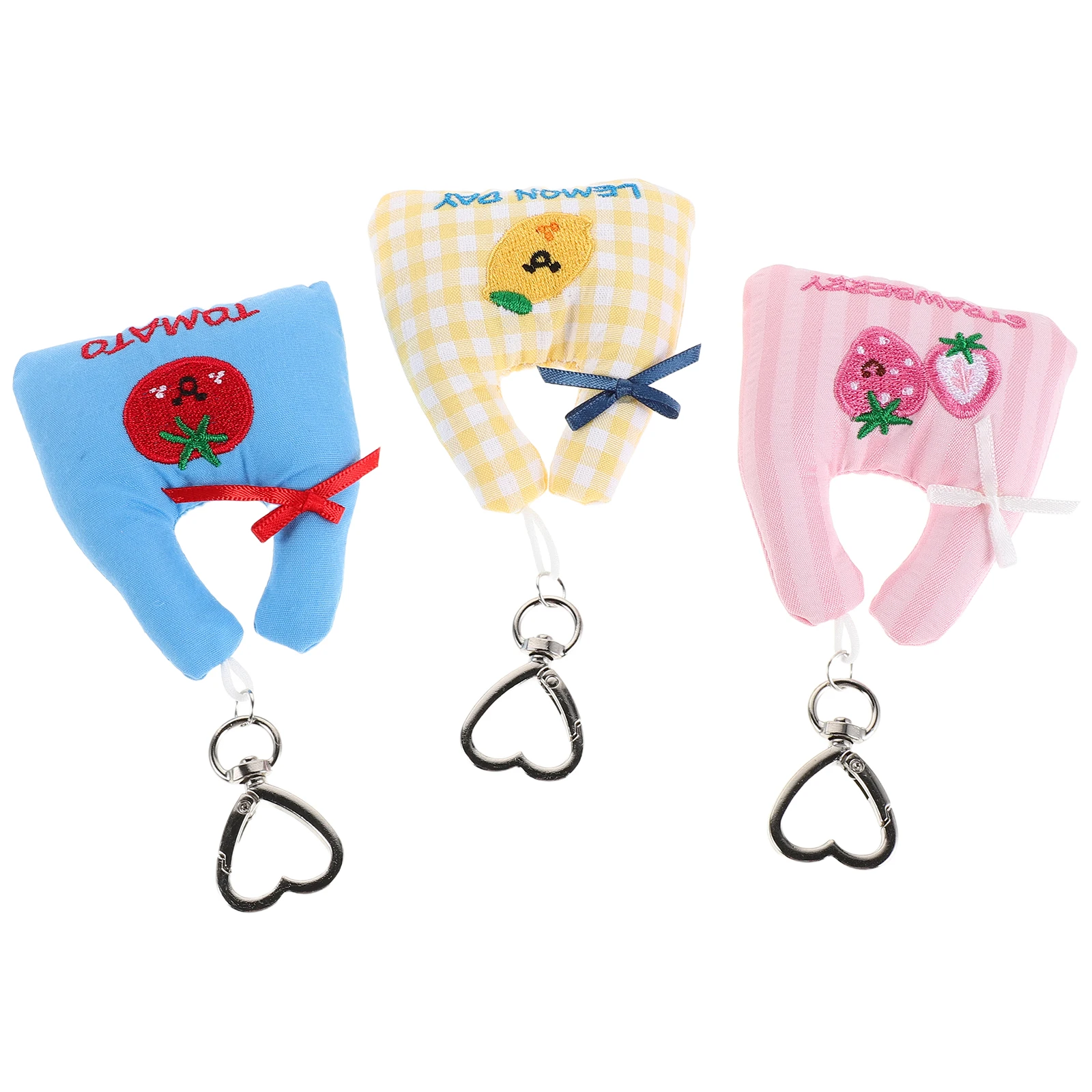 

3pcs Kawaii Fruit Keychain Mini Purse Stuffed Bag Charm Strawberry Clip Decorative Pendant For Kids Reusable Tote Grocery Bag