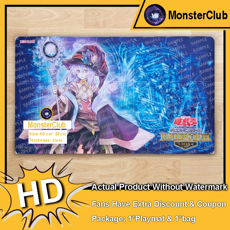 

YuGiOh Playmat Ariel, Priestess of the Nekroz TCG CCG Коврик для настольной игры Коврик для торговых карточных игр Резиновый коврик для мыши Сумка 600x350x2 мм
