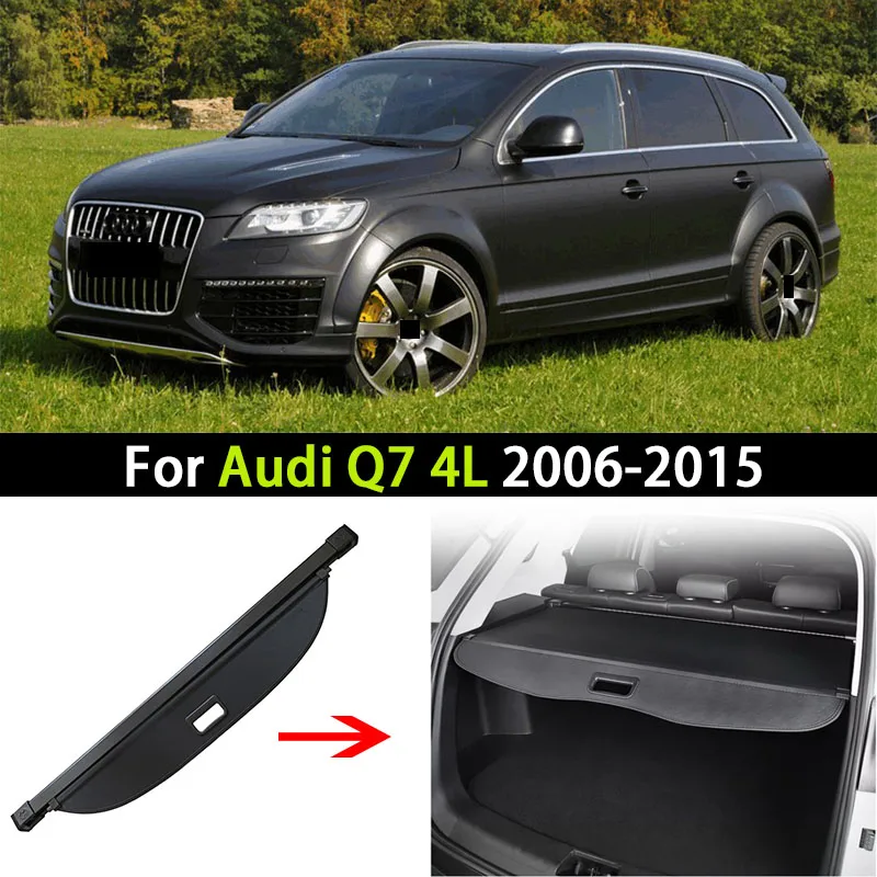 

Car Rear Trunk Cargo Cover For Audi Q7 4L 2006 2007 2008 2009 2010-2016 Luggage Storage Security Shield Curtain Partition Mat