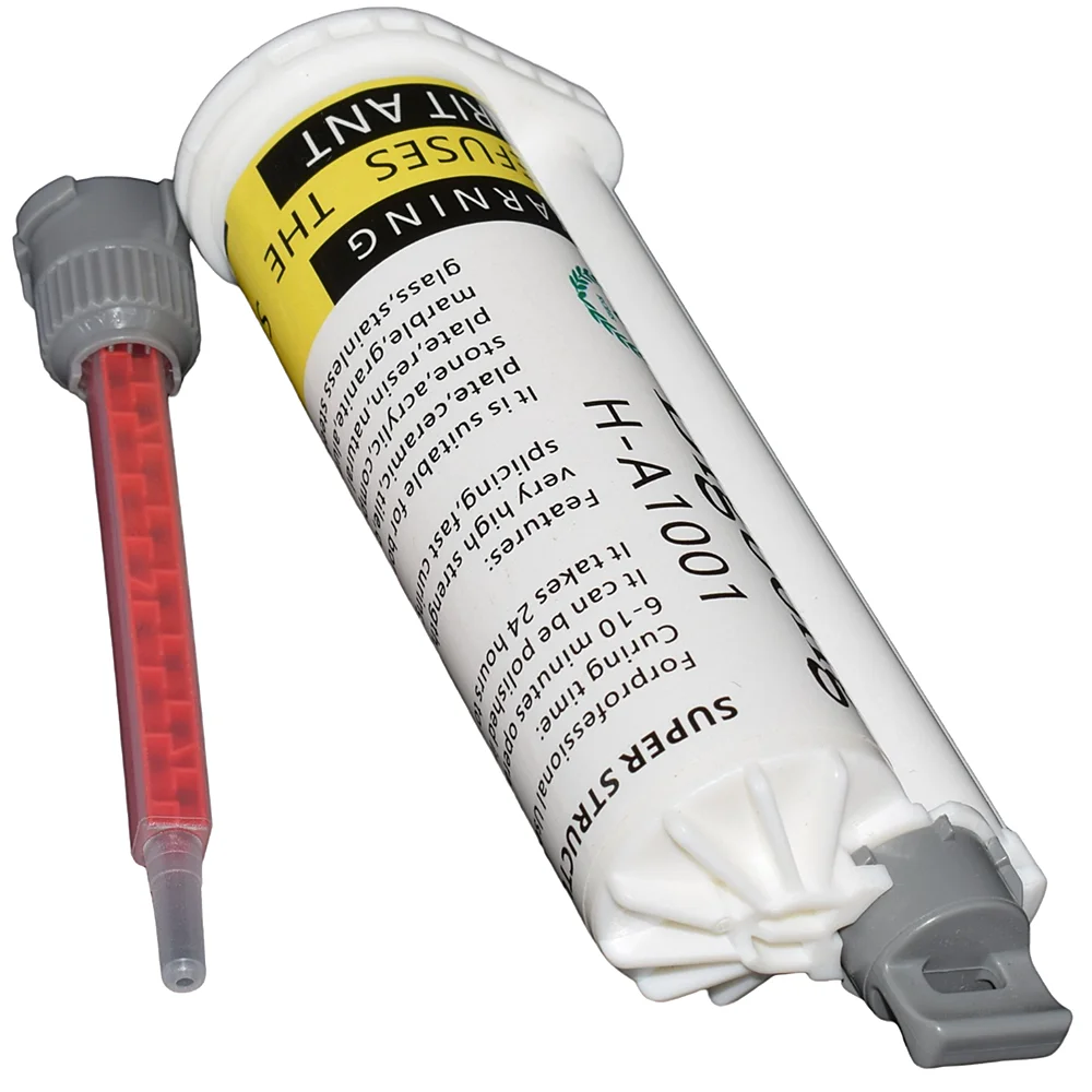 

50ml White Glues 10:1 Two-Component Caulk Adhesives with Static Mixing Nozzle for 50ml AB Glue Gun Dispenser 10:1 Caulking Guns