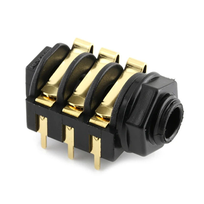 1 PCS Gold Plated NMJ6HFD2-AU Audiophile Headphone 6.35 Large 3 Pole Stereo NEUTRIK Jack M-Type PCB Socket Conversion