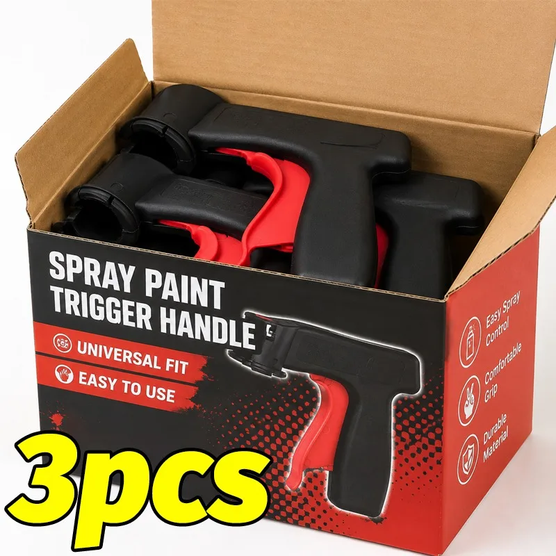 1-3PCS Portable Plastic Spray Paint Handle, Universal Reusable Car Color Changing Film Pasting Self Spraying Hand Spray Gun