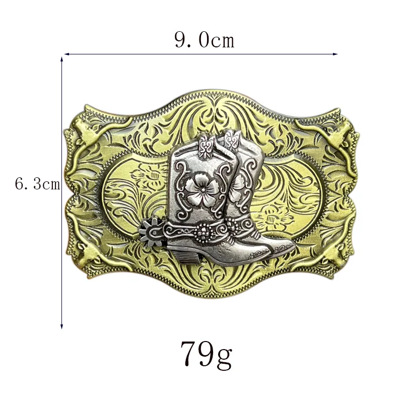 Gold Boots Riding boot belt buckle Western style