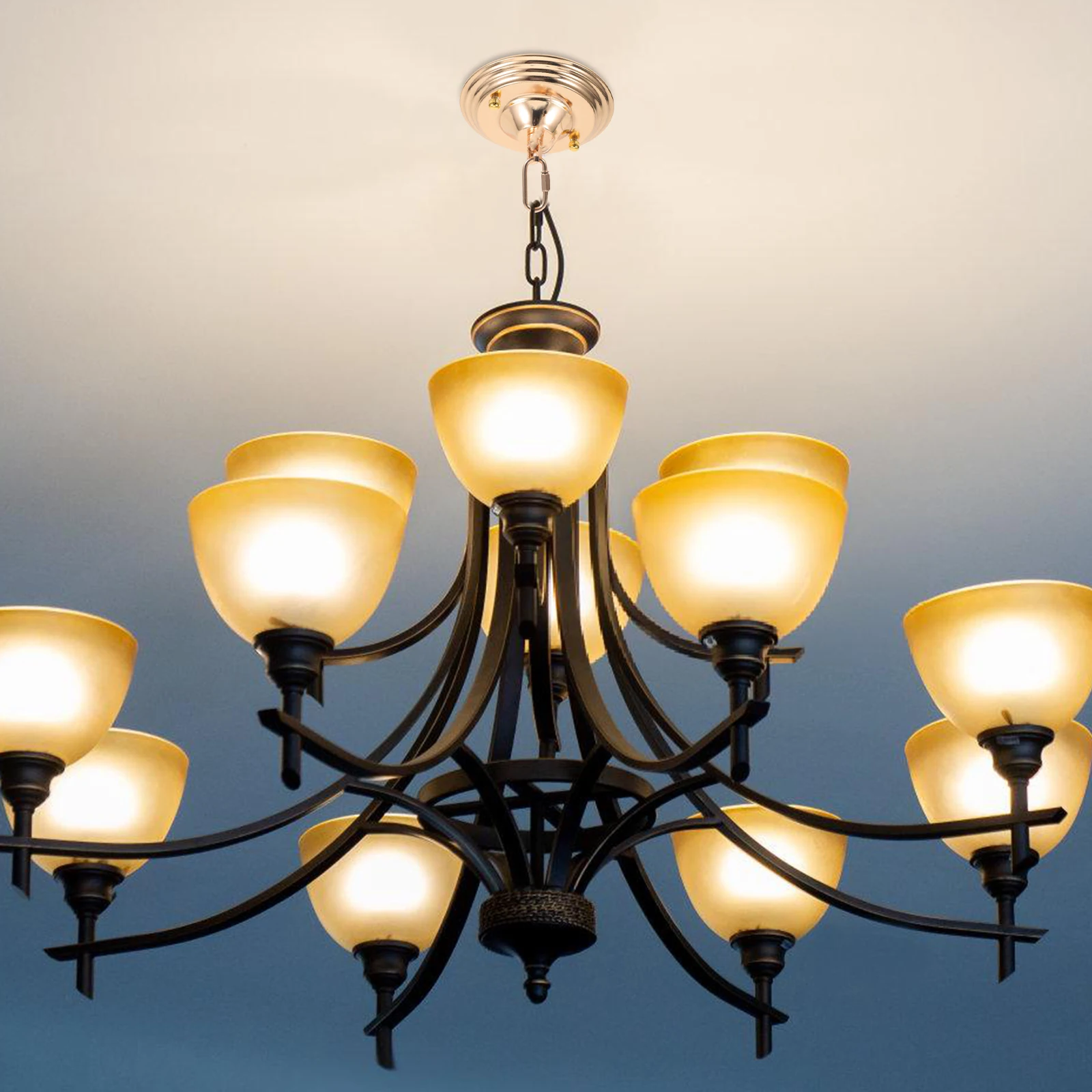 

Vintage Style Metal Ceiling Light Cover Plate Replacement Durable Mount Plate Pendant Lamp Hardware Resistant Home