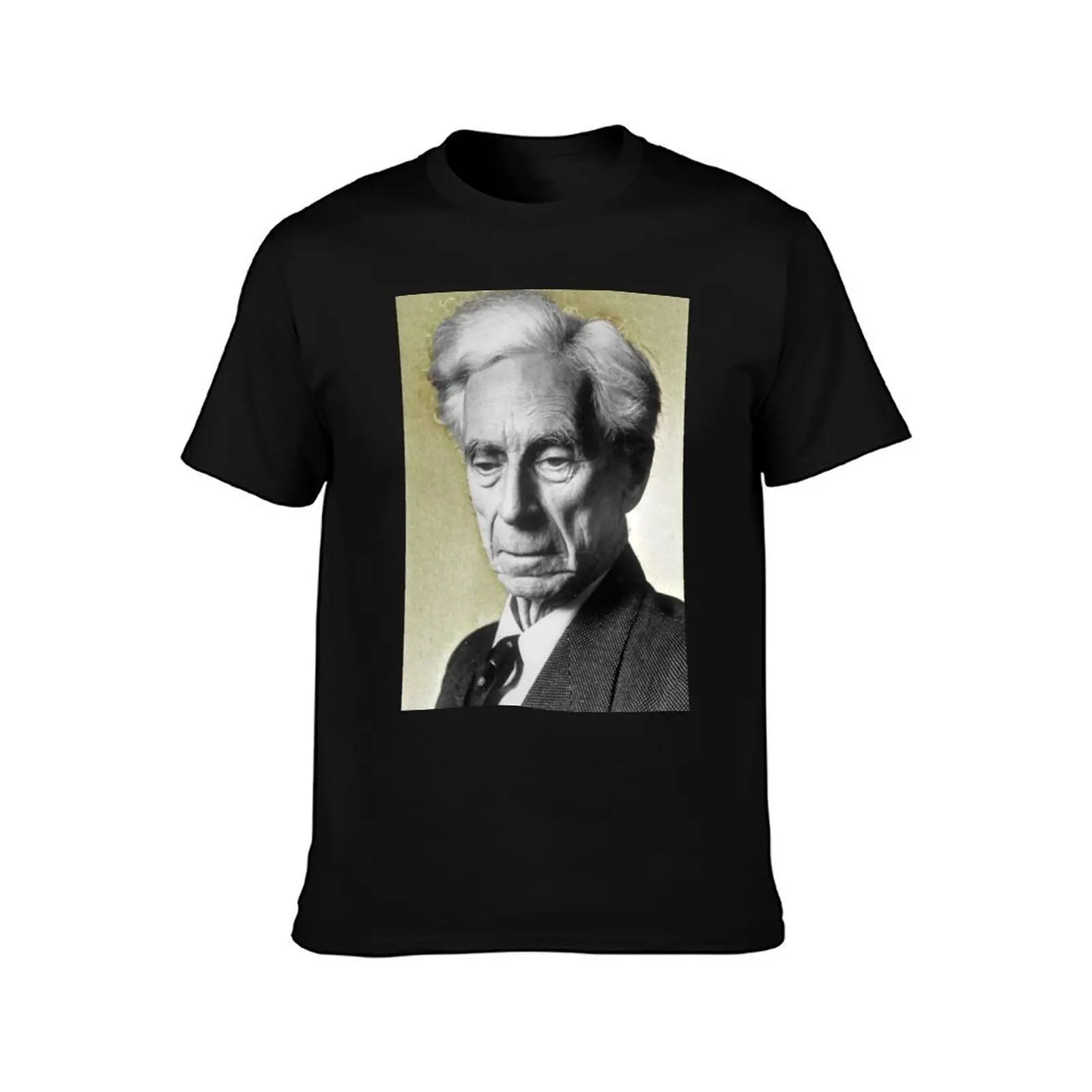 Bertrand Russell - stylized T-Shirt Summer Casual Cotton Tee Oversized Streetwear Tops Vintage Graphic Print 100% Cotton