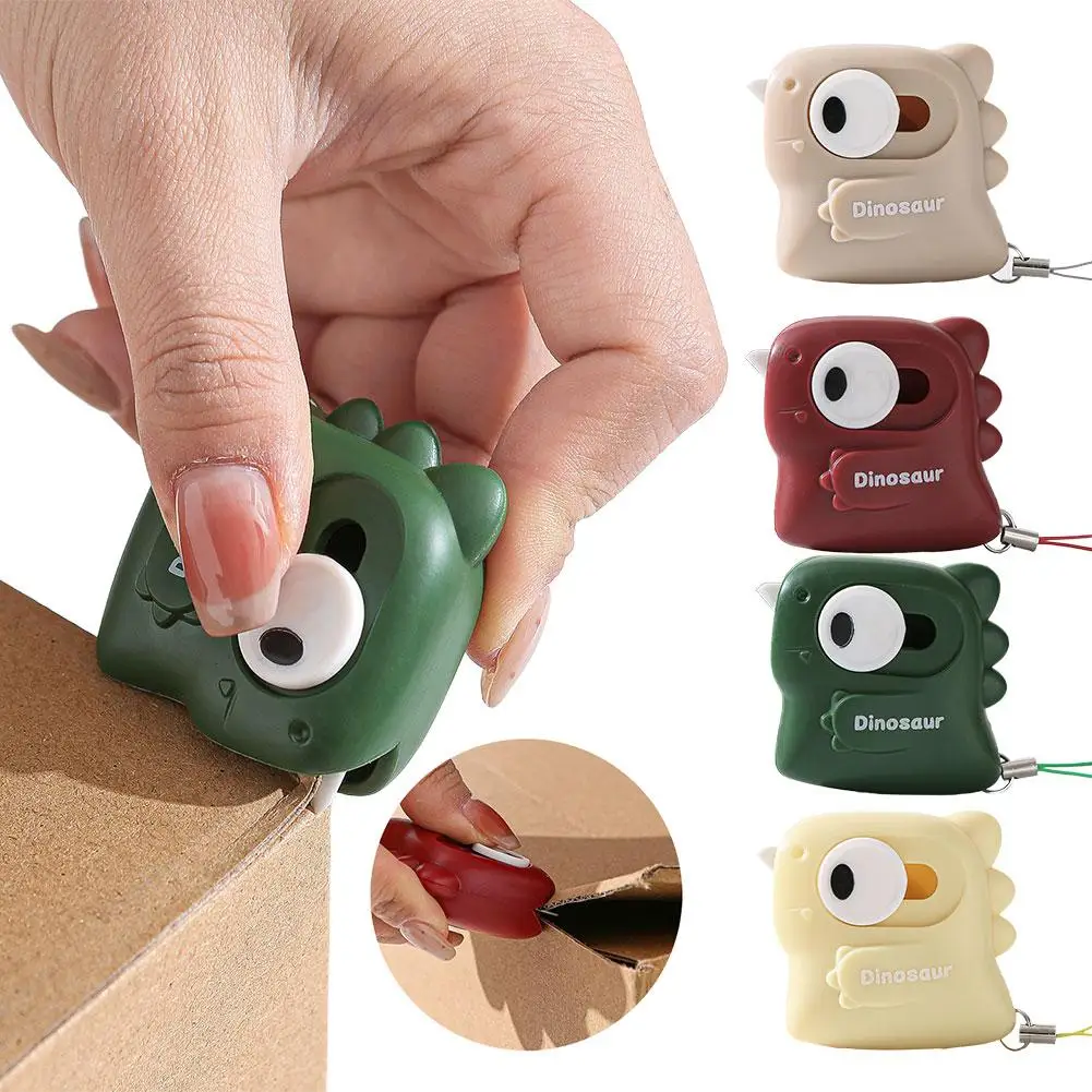 

Cute Dinosaur Magnetic Ceramic Box Opener Portable Mini Knives Paper Carton Cutter for Express Parcel Office Stationery Supplies
