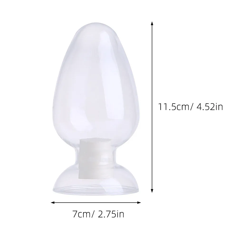 3Pcs Elegant Glass Conical Sample Bottle Chicken Heart Design Flat Bottom Display Bottle for Lab Research Education Use