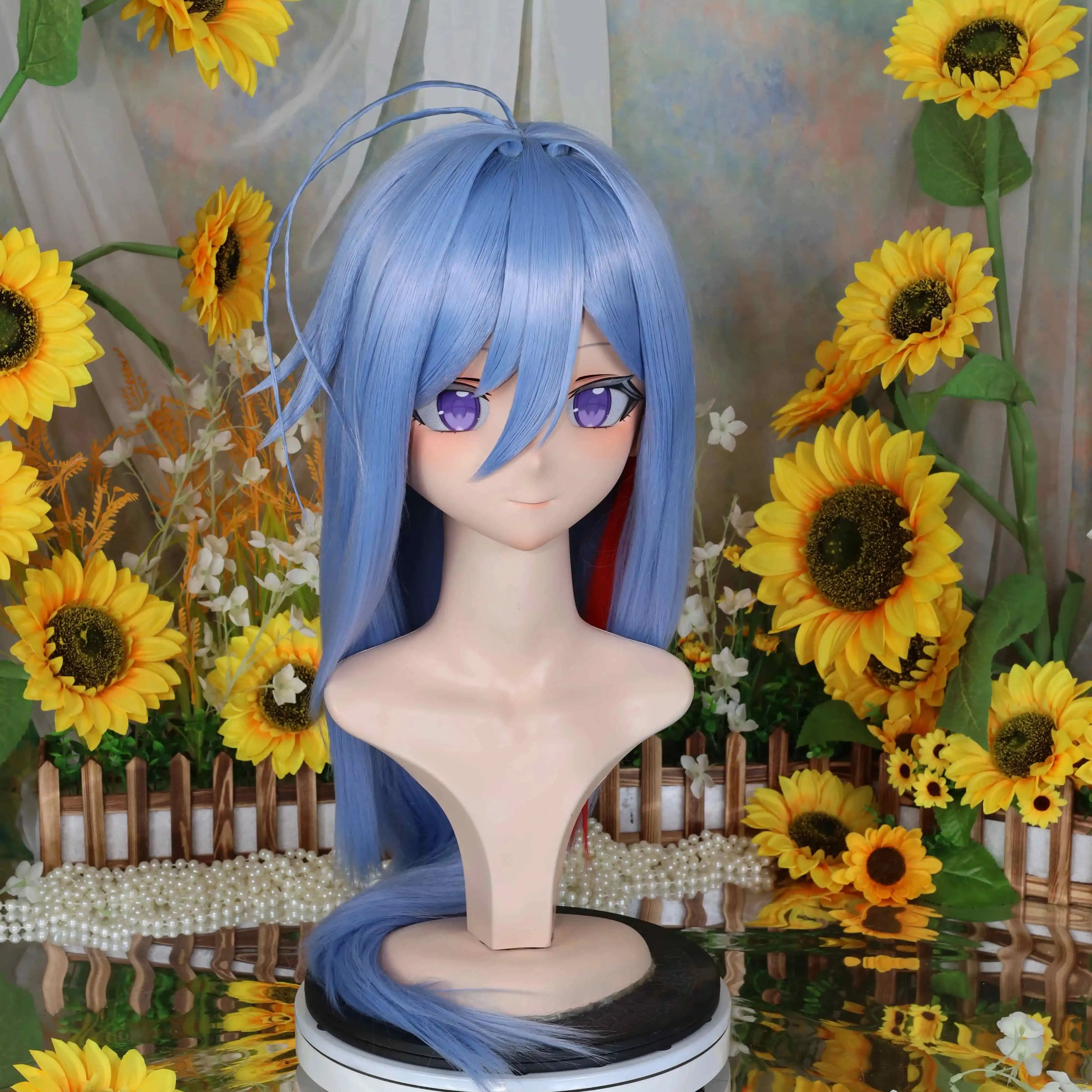 Kigurumi Flatirena Milij NFD Full Headband Lock Cosplay Headshell Props