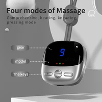 2025 Mini masseur de cou suspendu Portable avec chaleur électrique EMS TENS impulsion compresse chaude masseur de colonne cervicale intelligent épaule 4